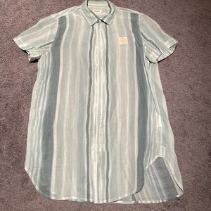 Diesel short sleeve button front Large